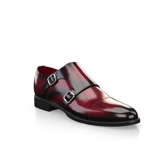Bashwood Handmade Burgundy Leather Monkstraps main image 6